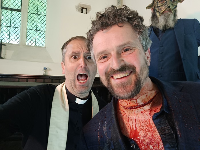 Nathan Head and Guillaume Rivauld filming Dracula Rise of the Vampire